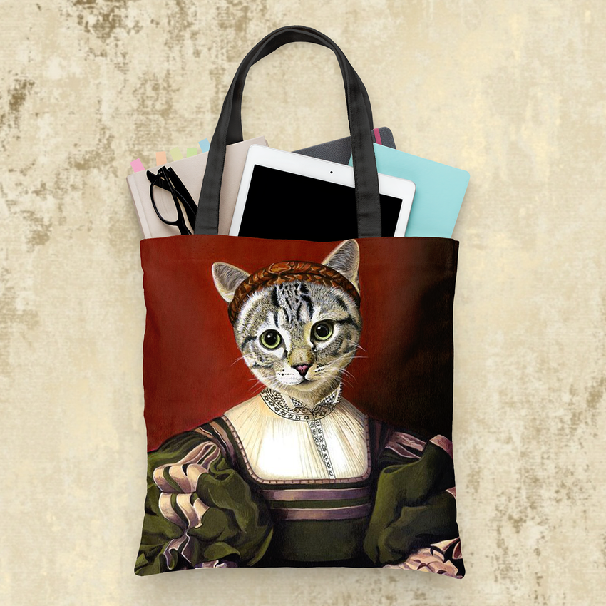 Tails And Paws Tote Bag THE DONCELLA - CUSTOM PET TOTE BAG