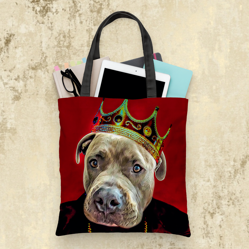 Tails And Paws Tote Bag THE GLORIOUS KING - CUSTOM PET TOTE BAG