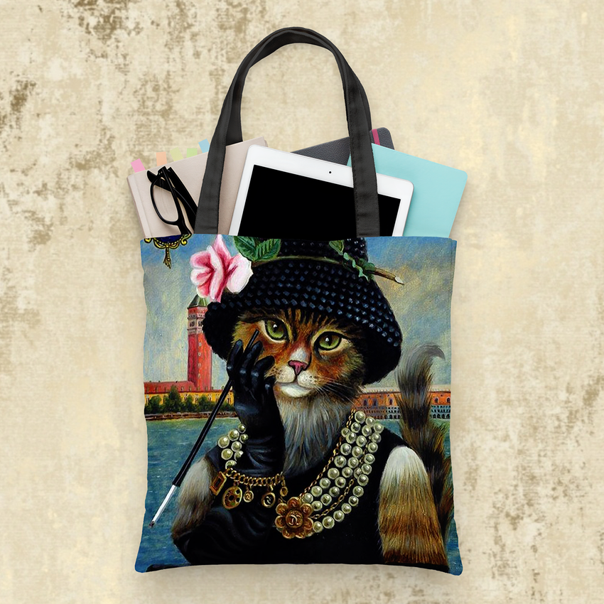 Tails And Paws Tote Bag THE LA DEMOISELLE - CUSTOM PET TOTE BAG