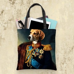 Tails And Paws Tote Bag THE LIUTENANT CORONEL - CUSTOM PET TOTE BAG