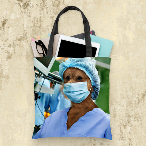 Tails And Paws Tote Bag THE NURSE - CUSTOM PET TOTE BAG