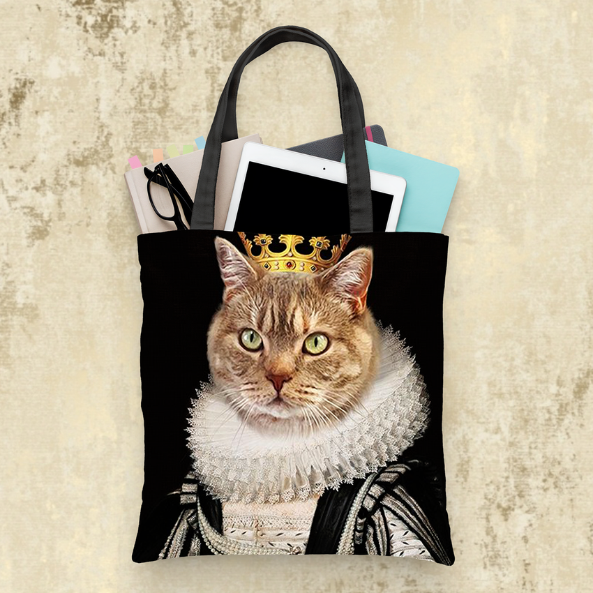 Tails And Paws Tote Bag THE SILVER QUEEN - CUSTOM PET TOTE BAG