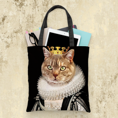 Tails And Paws Tote Bag THE SILVER QUEEN - CUSTOM PET TOTE BAG