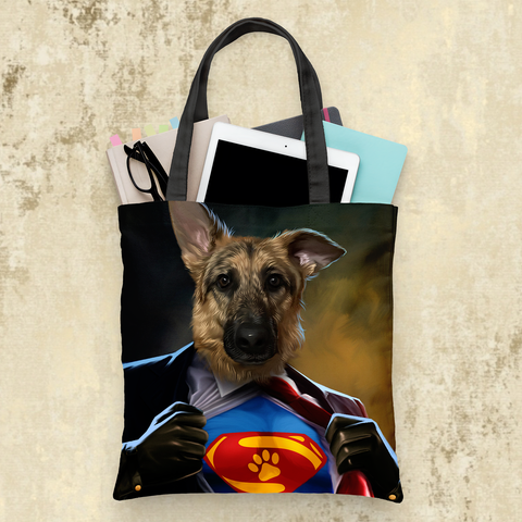 Tails And Paws Tote Bag THE SUPERHERO - CUSTOM PET TOTE BAG